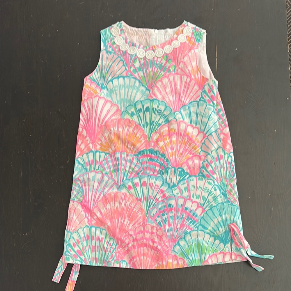 Colorful Shell Pattern Sleeveless Dress